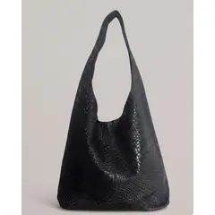 GENERICO - Cartera de Hombro Mujer 100% Cuero Italiano Ciara Negra Rita Firenze