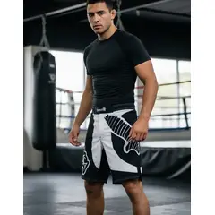 GENERICO - SHORT MMA HAYABUSA FIGHT 3.0 BLACK AND WHITE TALLA M