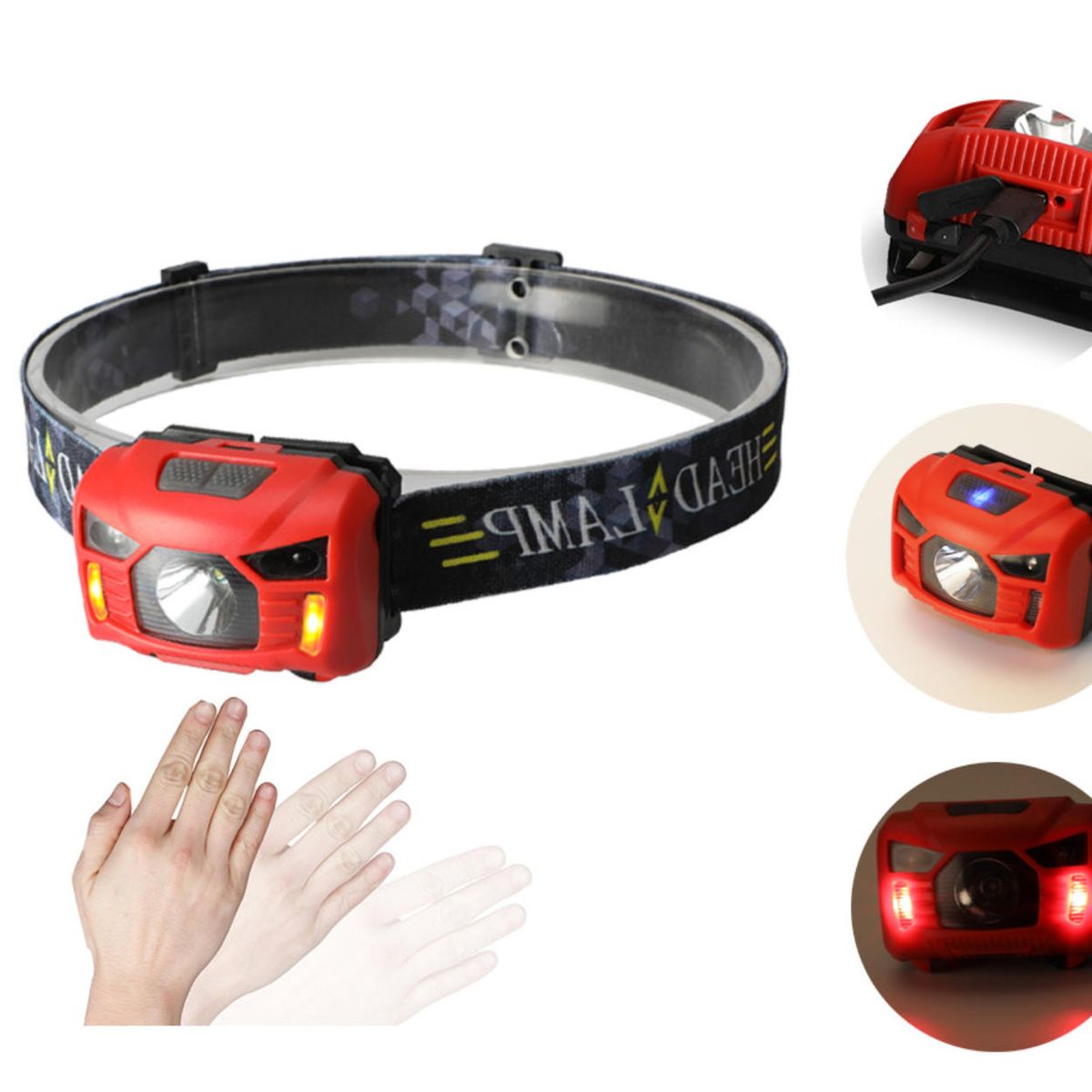 ATURE - Linterna Frontal Led Impermeable Para Carga En Exteriores
