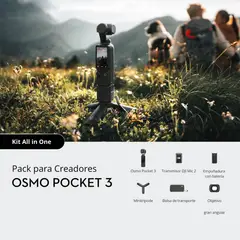 DJI - Pack para Creadores Osmo Pocket 3,CMOS de 1 pulgada,4K/120fps - Negro