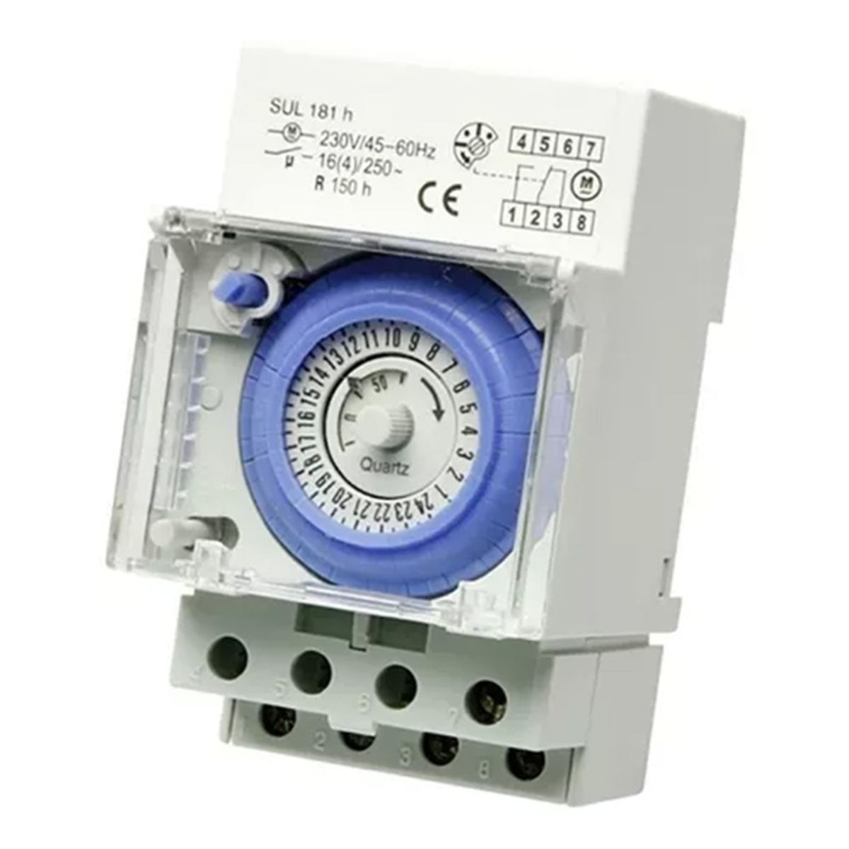 ATURE - Timer Analógico Mecánico Para 24 Horas Con Batería.