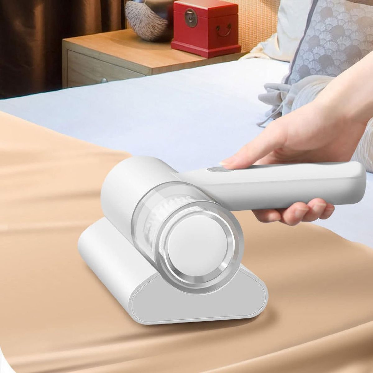 BLUEDREAMER - Aspirador de mano UV apto para colchones eficaz también contra ácaros y polvo en sofás cama