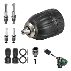 KUANGYE - 9pcs Mandril 13mm Taladro Con Adaptador Sds Plus Y 12-20unf