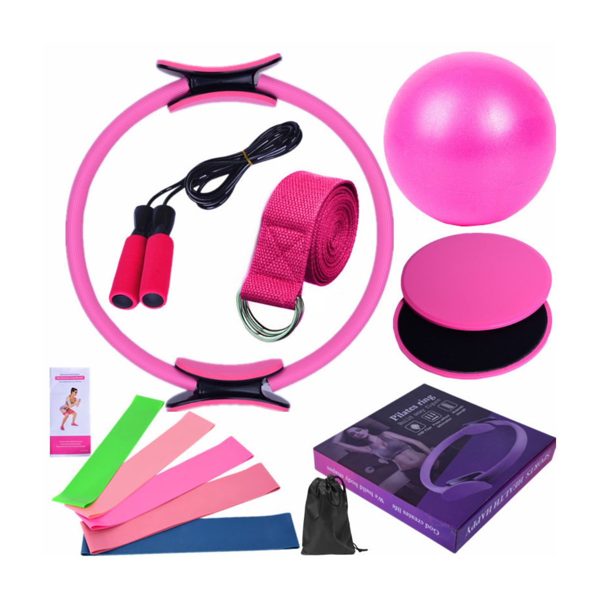 ATURE - Set De Fitness De 14 Piezas Con Pelota De Yoga Deporte