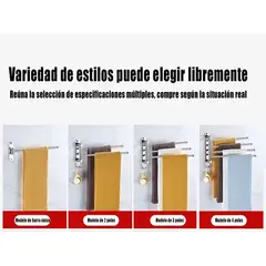 GENERAL - Toalla De Pared retráctil Triple Tres Barras Telescópicas