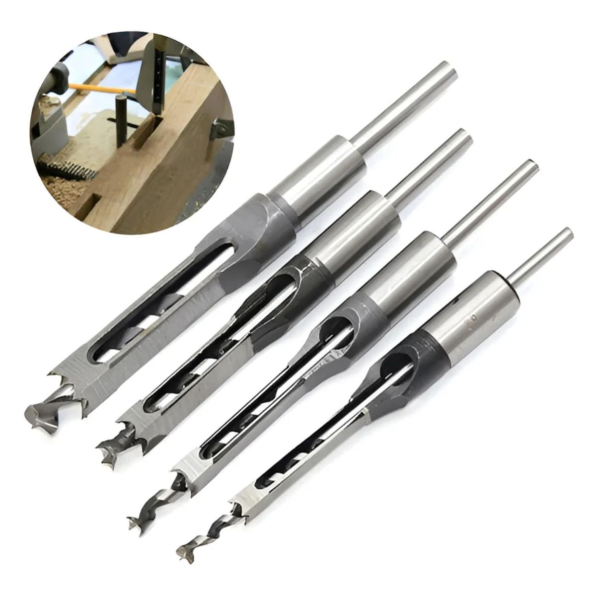 ATURE - Pack 4 De Brocas Cuadrada Cincel Mortaja Formón / Uss