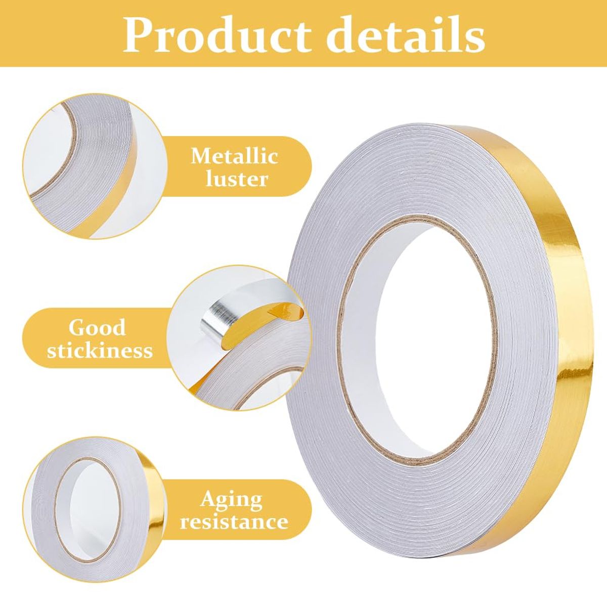 KUANGYE - Cinta Decorativa Autoadhesiva 15mm Pack De 2 Cinta De Pared