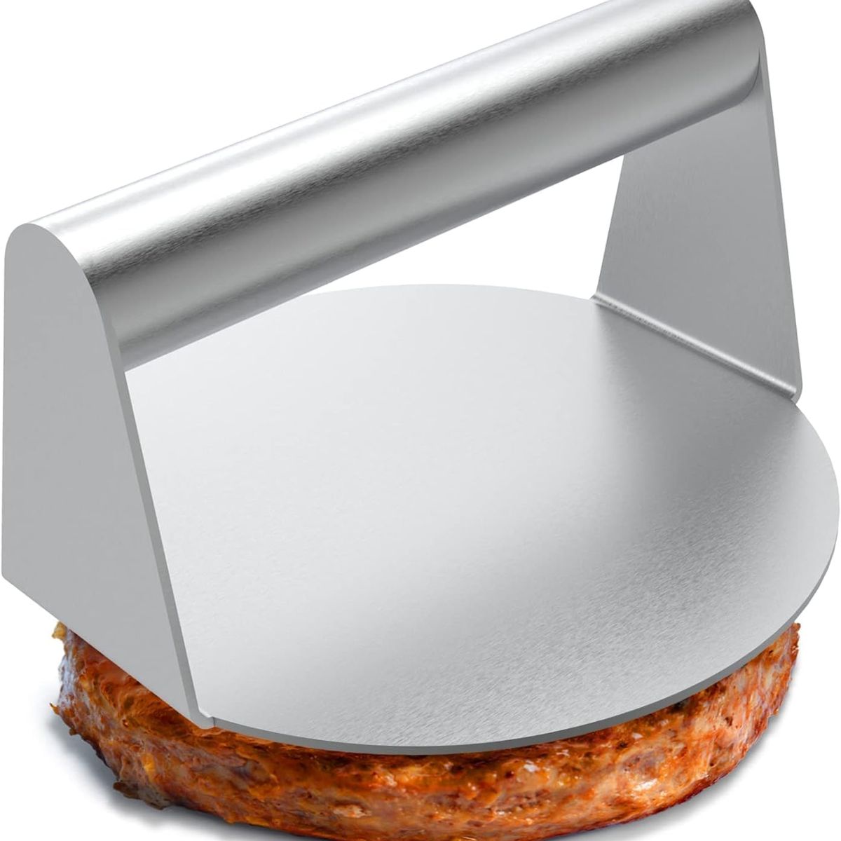 KUANGYE - Prensa para Hamburguesas de Acero Inoxidable Redonda Aplastada de 15cm