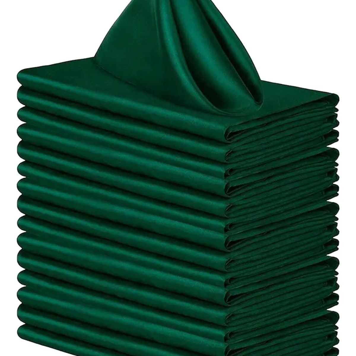 GENERICO - Pack de 4 servilletas de tela 30×30 cm Verde Oscuro Intenso