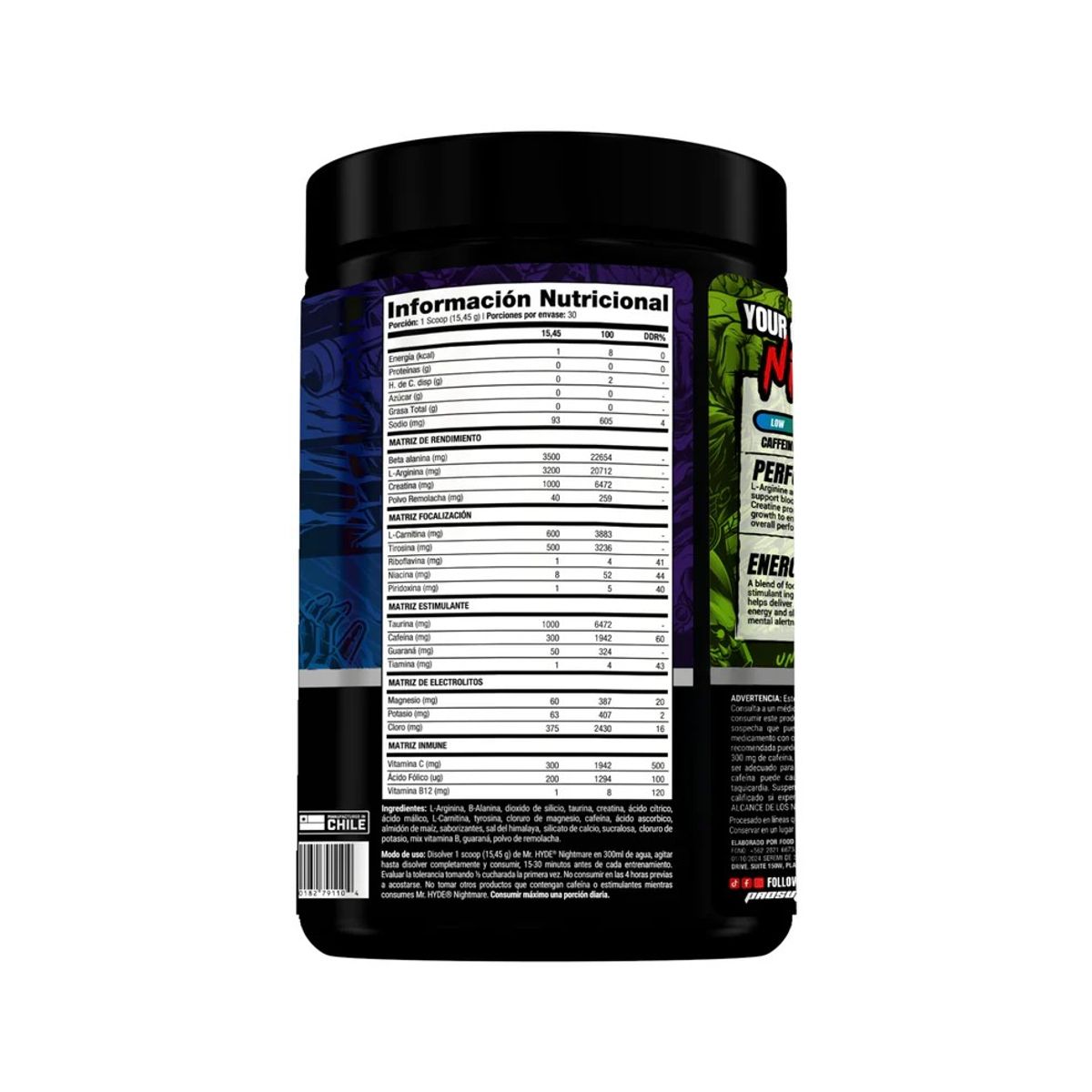 PROSUPPS - PRE ENTRENO HYDE NIGHTMARE 30 SV BLUEBERRY LEMONADE - PROSUPPS
