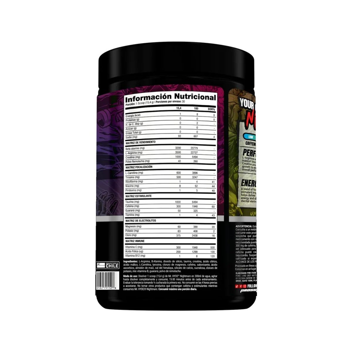 PROSUPPS - PRE ENTRENO HYDE NIGHTMARE 30 SV JAW BREAKER - PROSUPPS