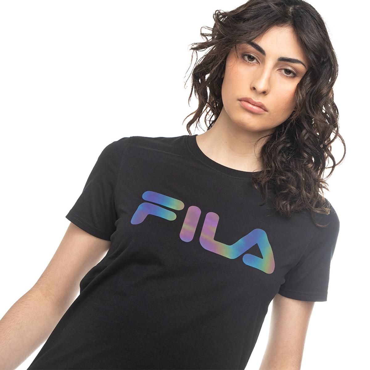 FILA - Polera Fila Letter Premium Mujer Negro