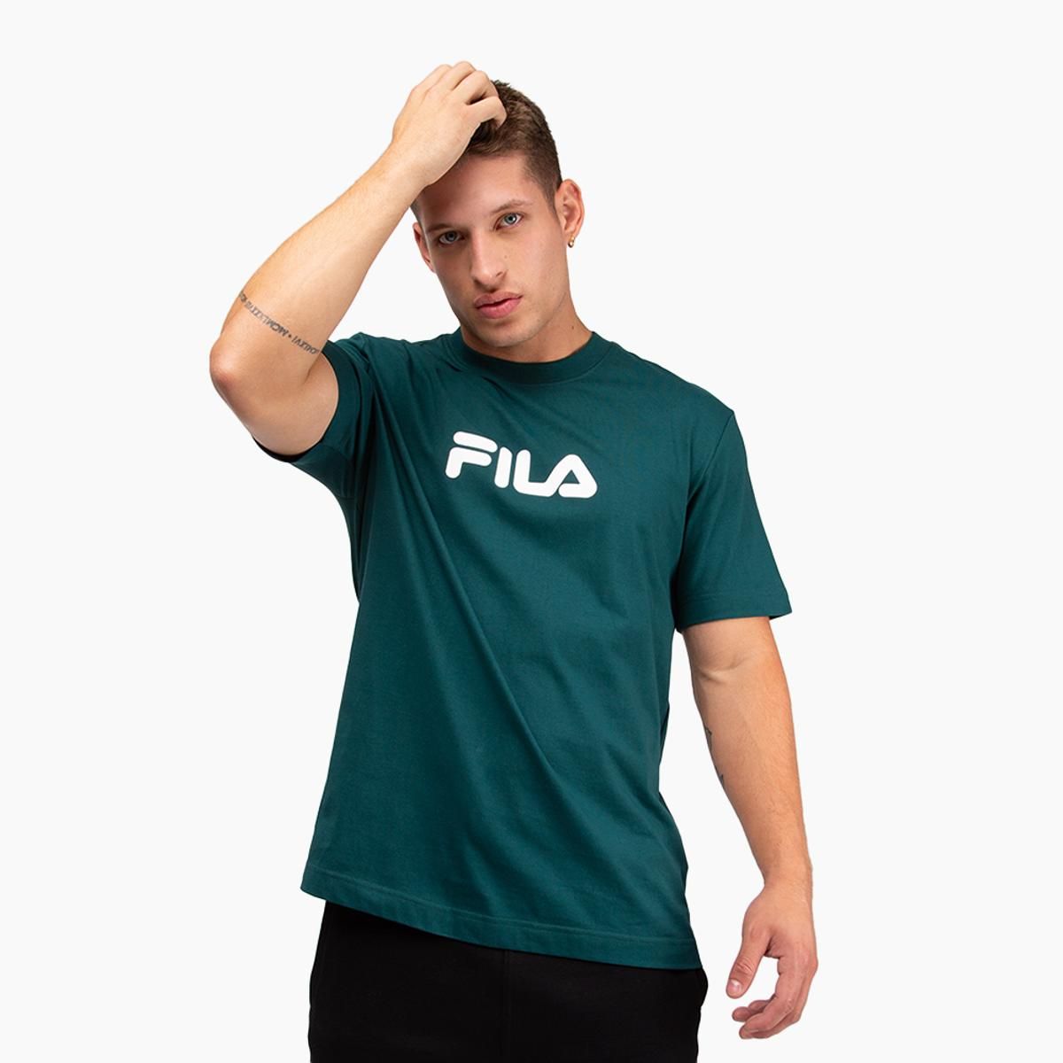 FILA - Polera Fila Comfort Letter Hombre Verde
