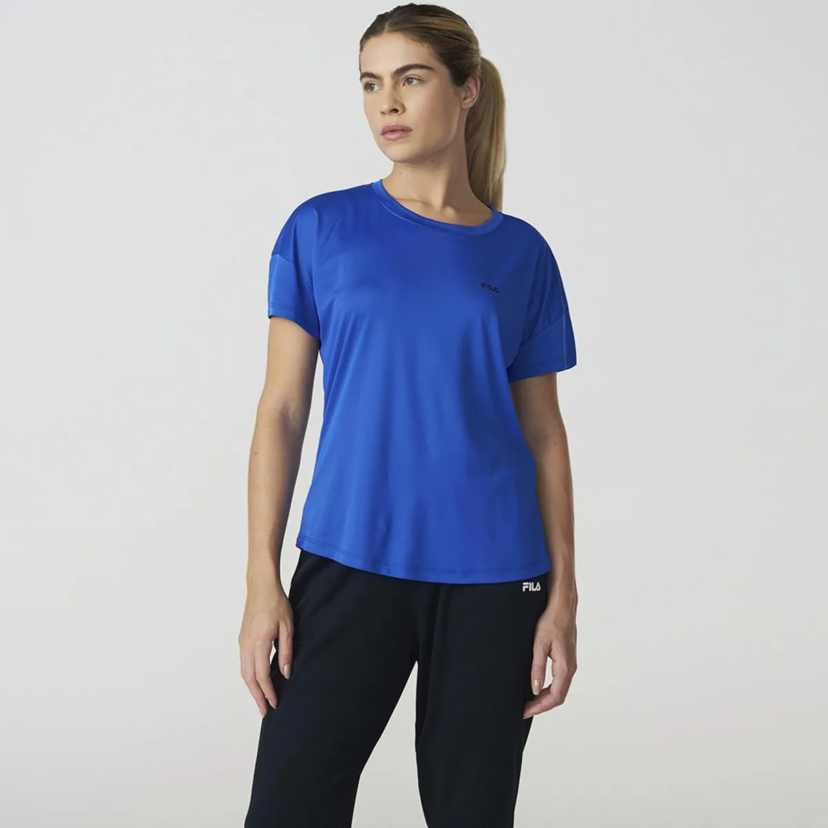 FILA - Polera Fila Basic Sports Mujer Azul