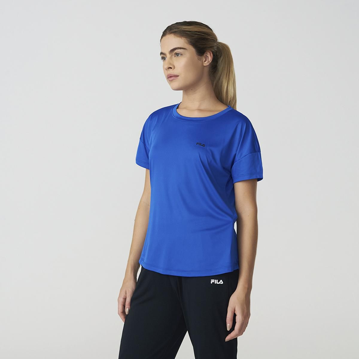 FILA - Polera Fila Basic Sports Mujer Azul