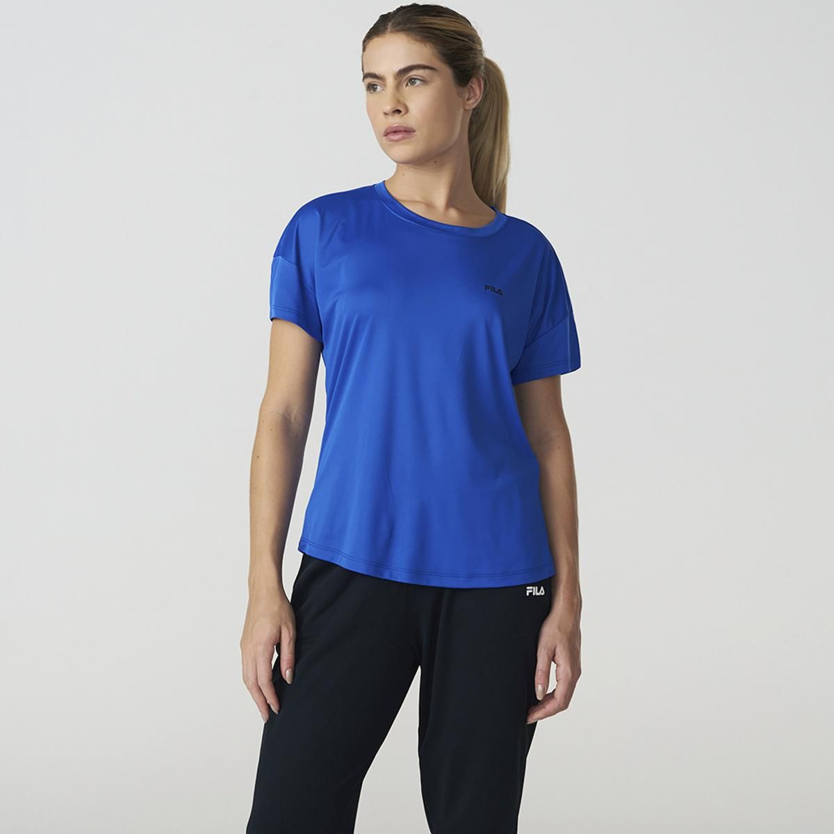 FILA - Polera Fila Basic Sports Mujer Azul