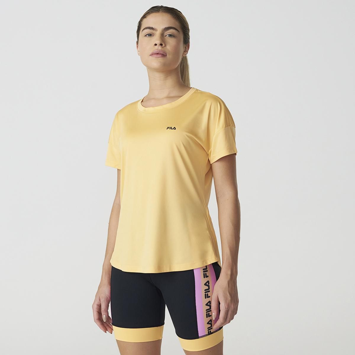 FILA - Polera Fila Basic Sports Mujer Amarillo