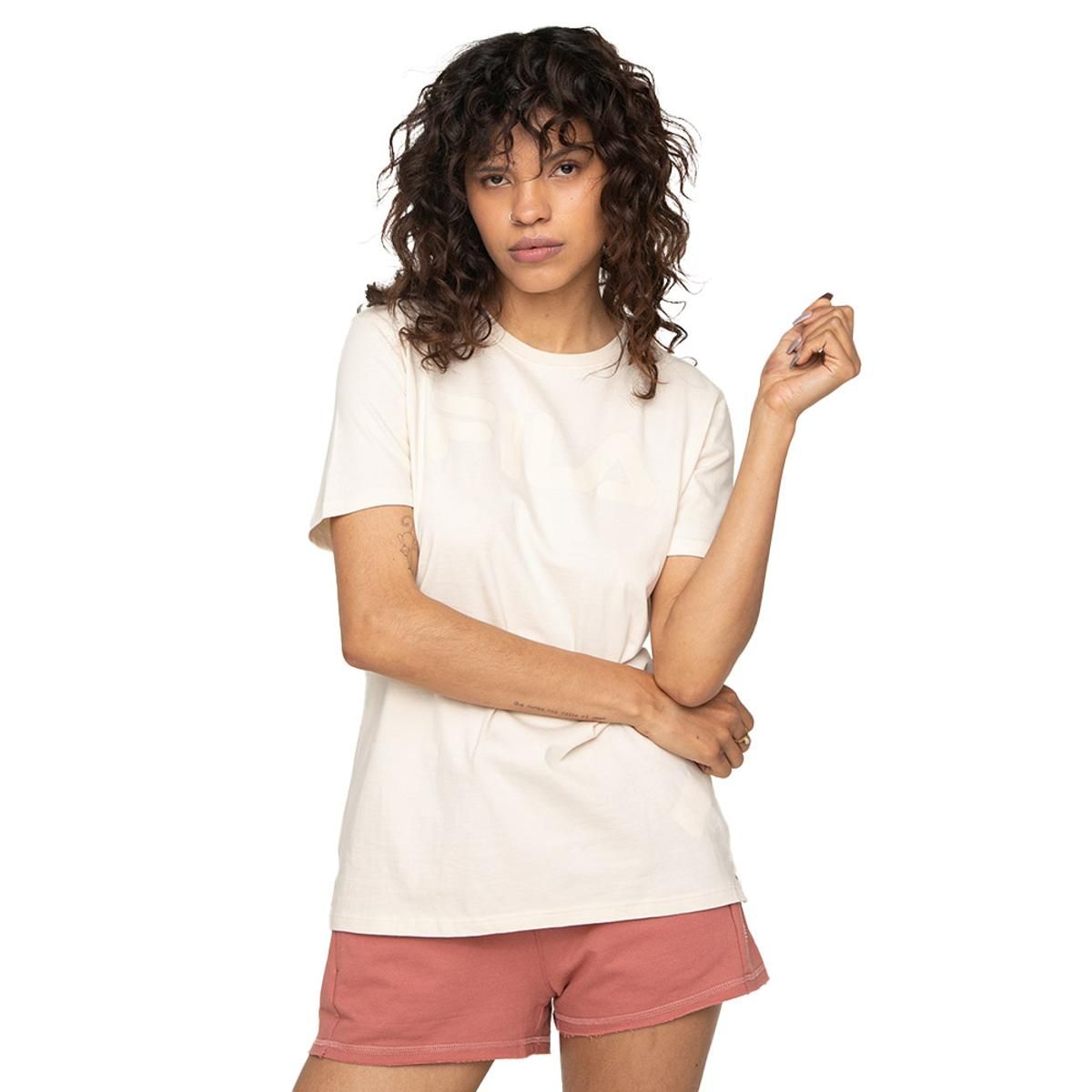 FILA - Polera Fila Letter Premium II Mujer Rosa