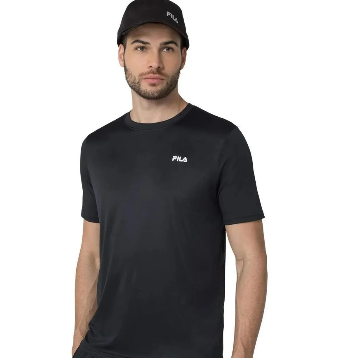 FILA - Polera Fila Basic Sports II Hombre Negro