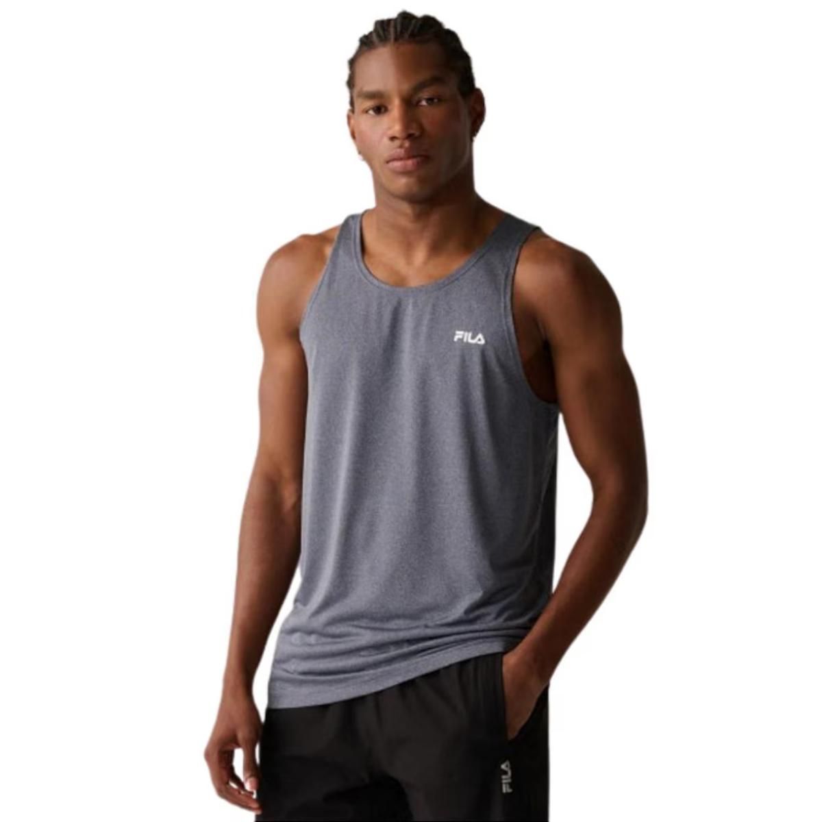 FILA - Polera Fila Sport Melange Lux S/M Hombre Azul