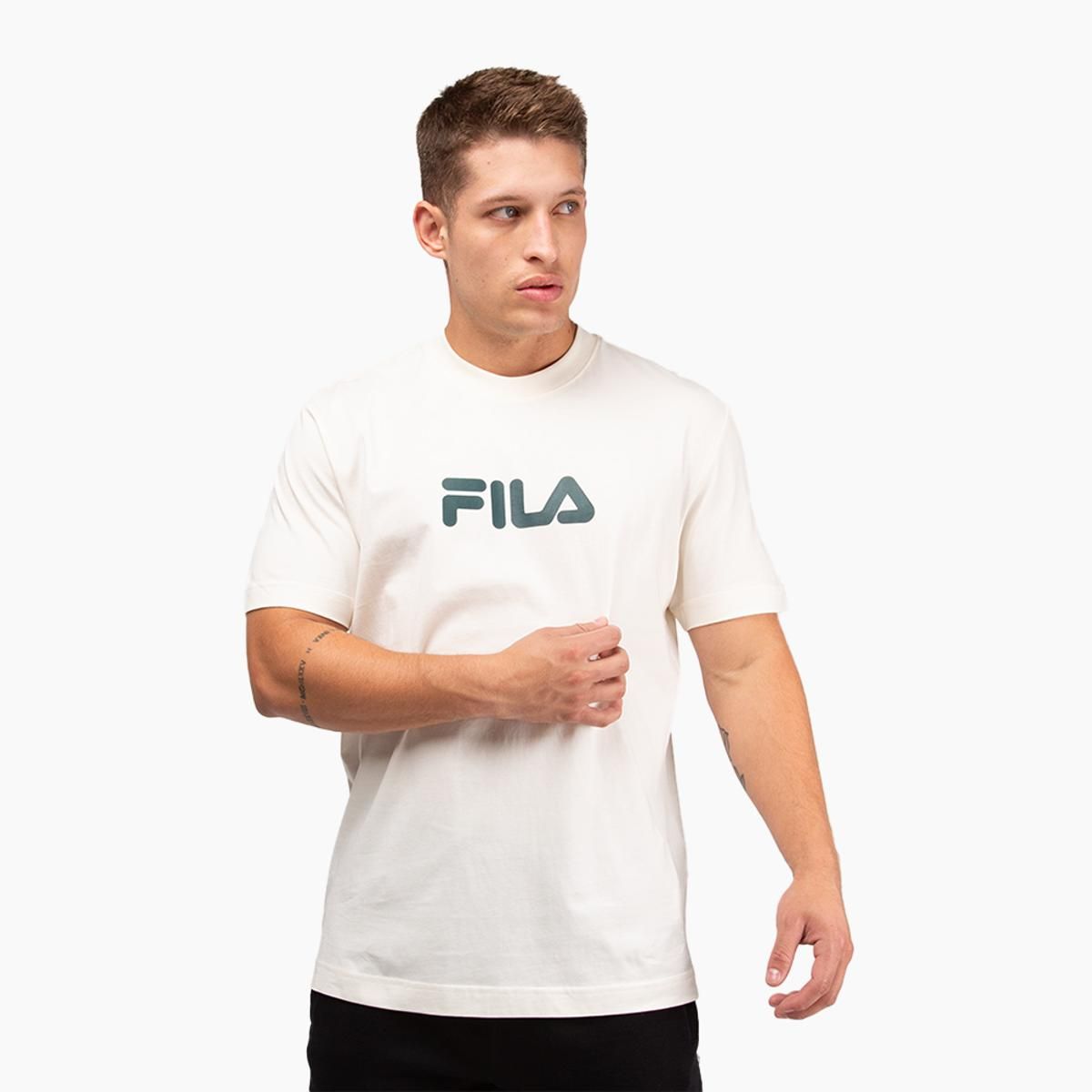 FILA - Polera Fila Comfort Letter Hombre Blanco