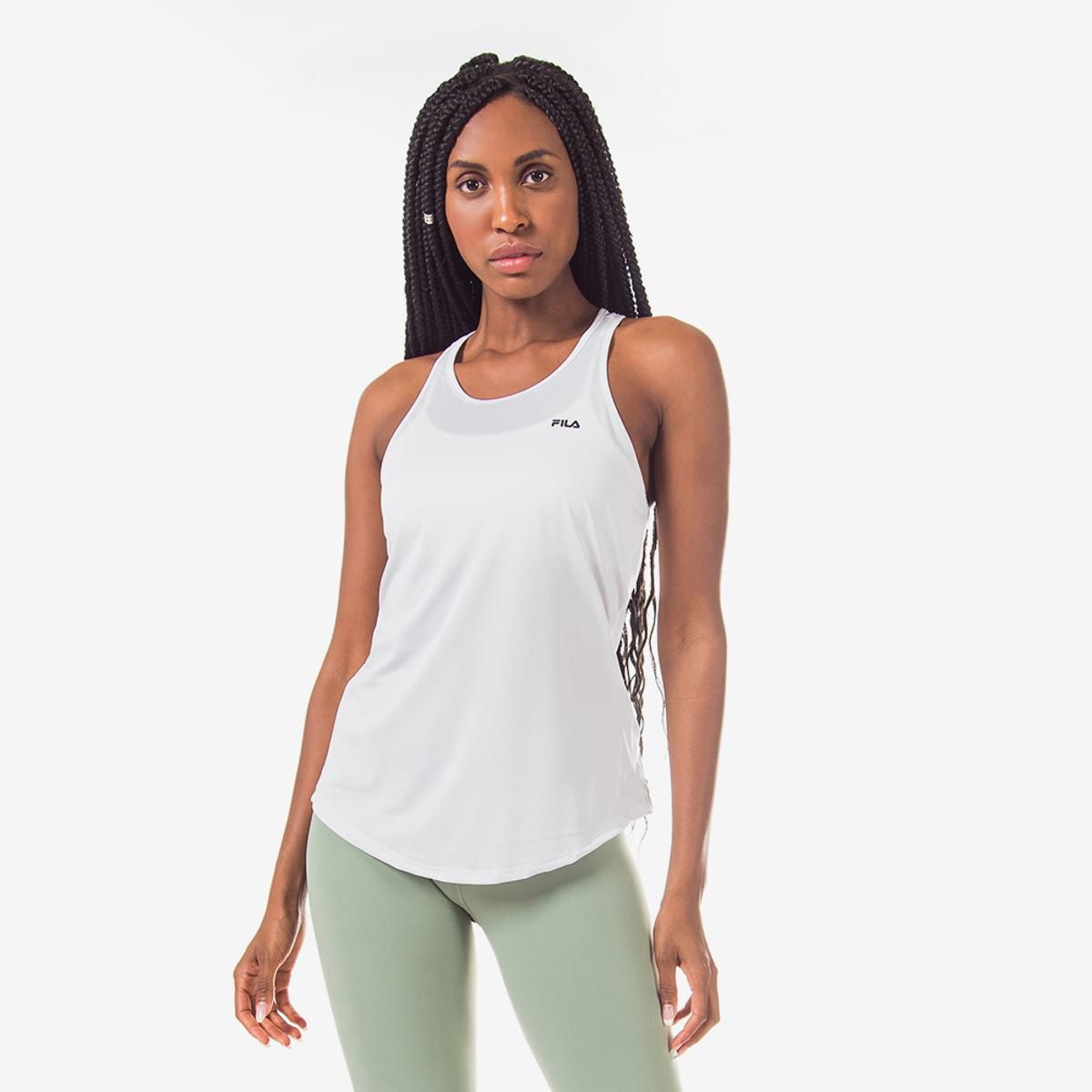FILA - Polera Fila Basic Sports S/M Mujer Blanco