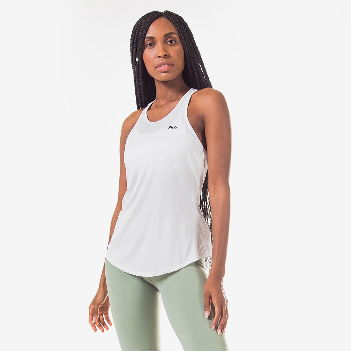 FILA - Polera Fila Basic Sports S/M Mujer Blanco
