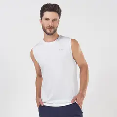 FILA - Polera Basic Sports S/M Hombre Blanco