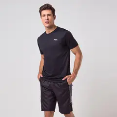 FILA - Polera Basic Sports Hombre Negro