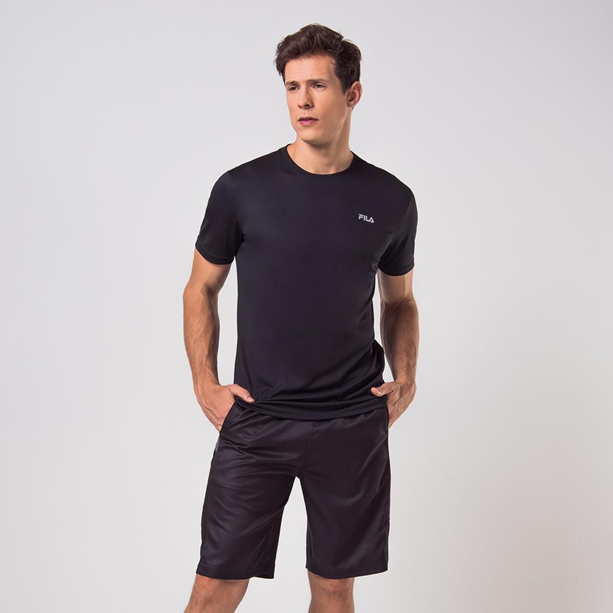 FILA - Polera Fila Basic Sports Hombre Negro