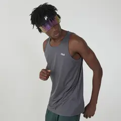 FILA - Polera Basic Sports S/M Hombre Gris