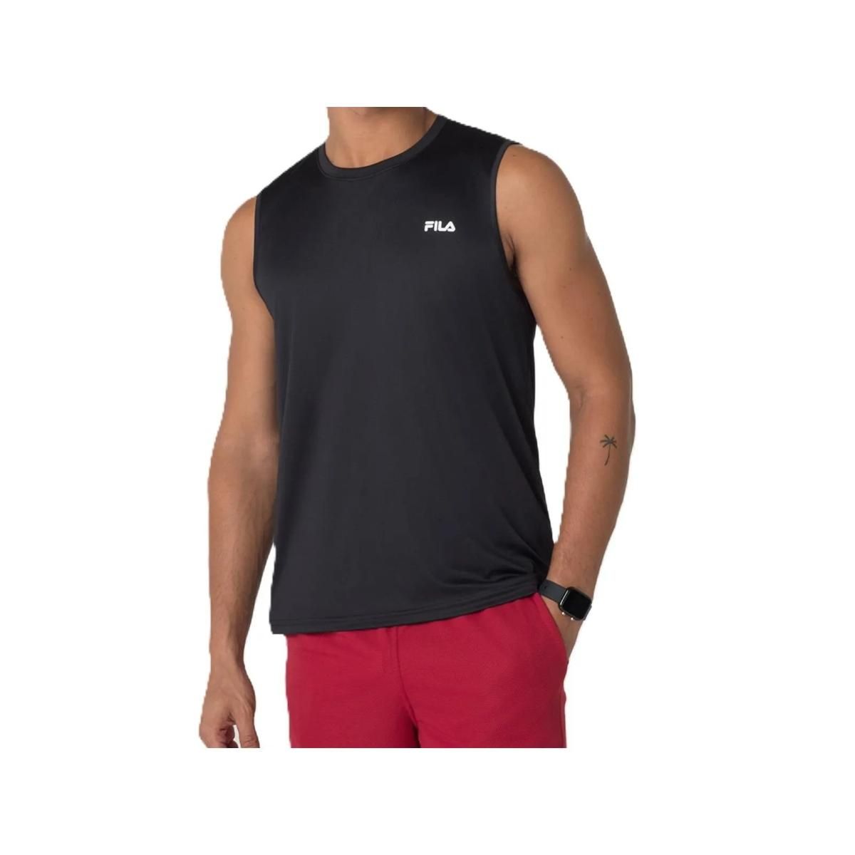 FILA - Polera Fila Basic Sports II S/M Hombre Negro