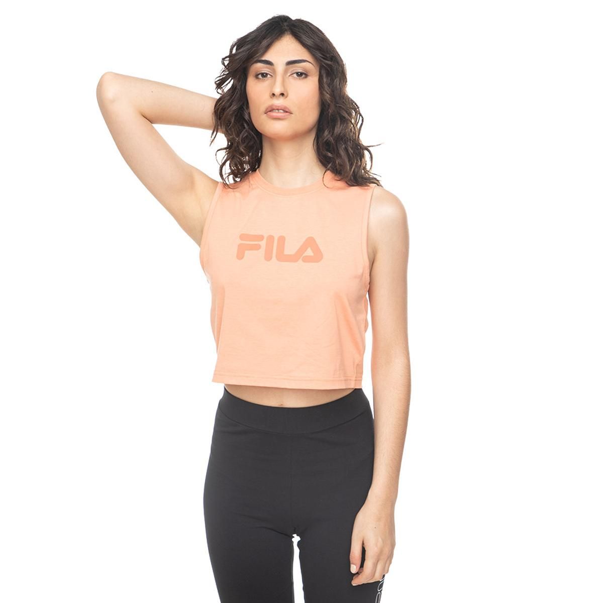FILA - Polera Fila Letter I S/M Mujer Naranjo