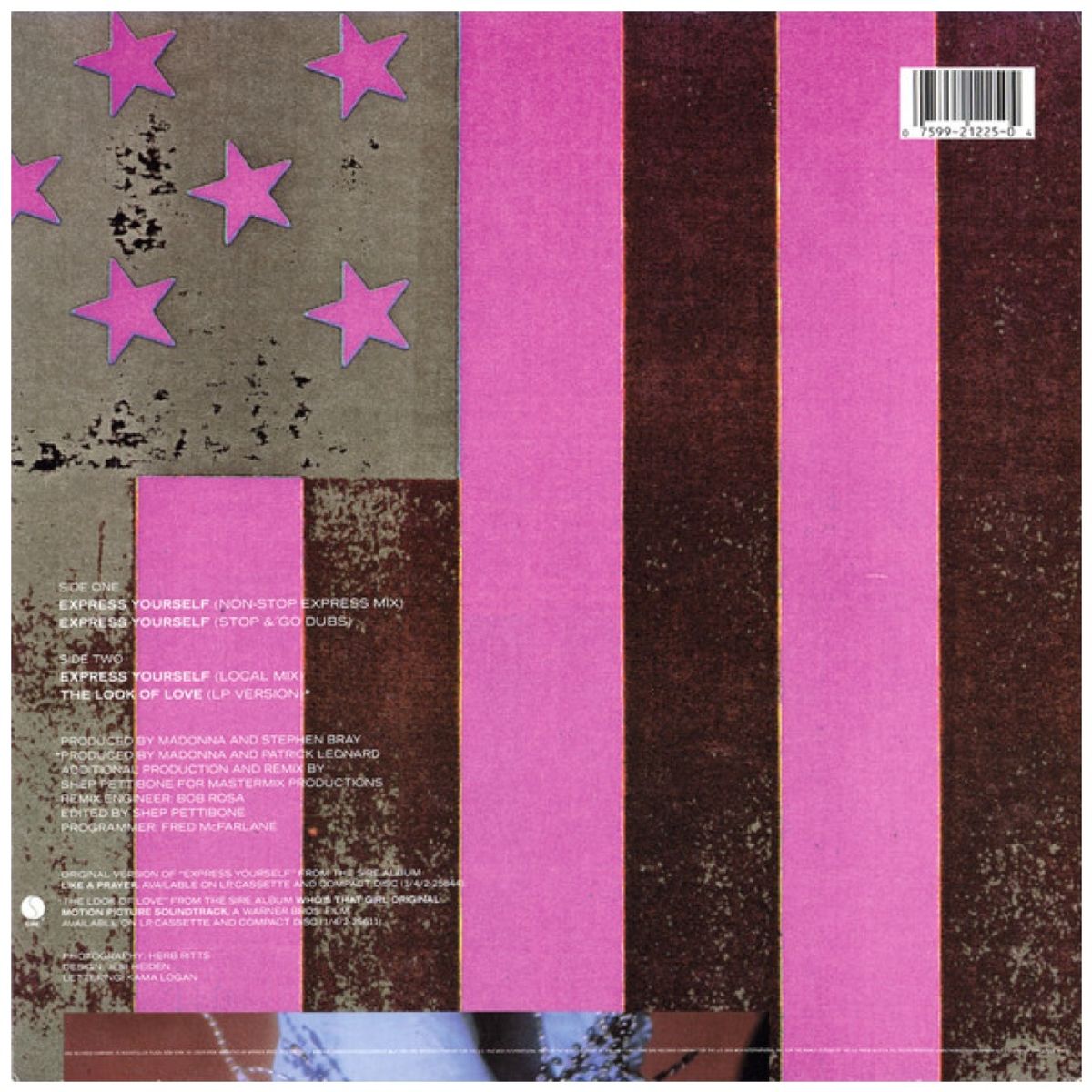 HITWAY MUSIC - MADONNA - EXPRESS YOURSELF - 12 MAXI SINGLE VINILO USADO