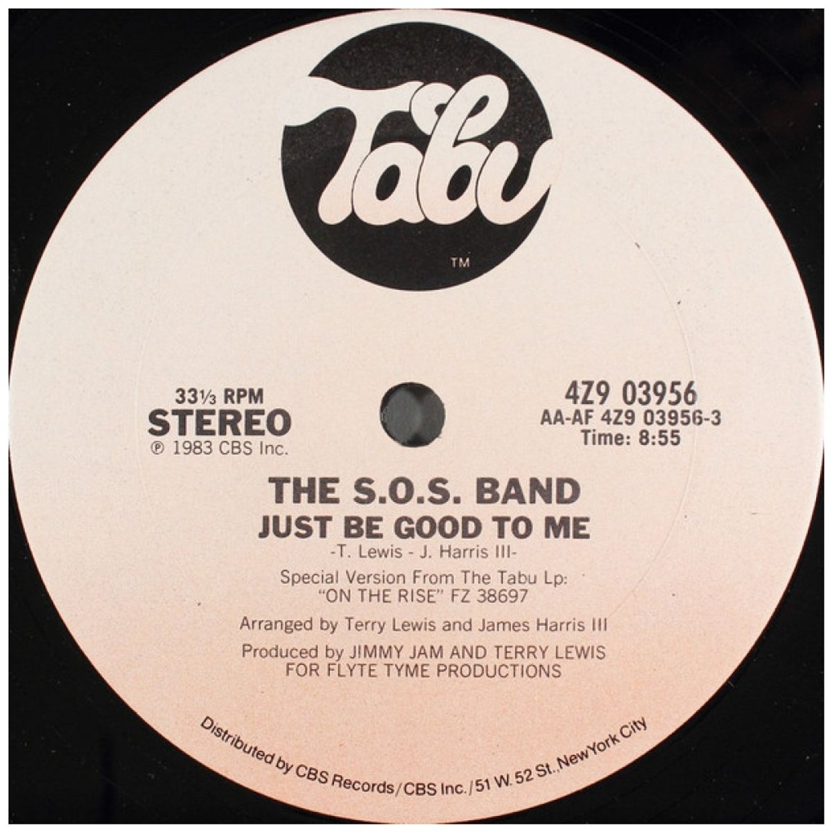 HITWAY MUSIC - THE SOS BAND - JUST BE GOOD TO ME - 12 MAXI SINGLE VINILO USADO