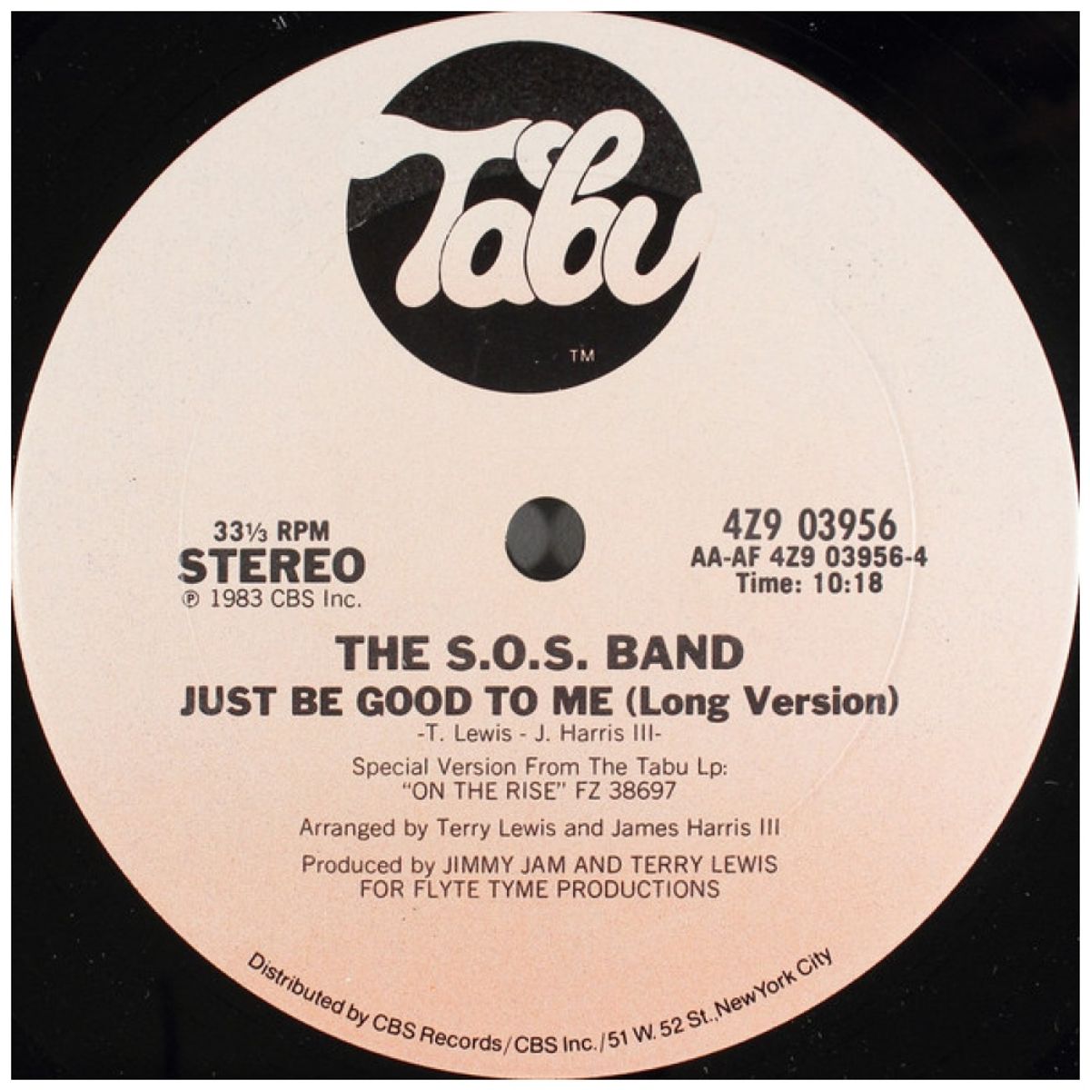 HITWAY MUSIC - THE SOS BAND - JUST BE GOOD TO ME - 12 MAXI SINGLE VINILO USADO