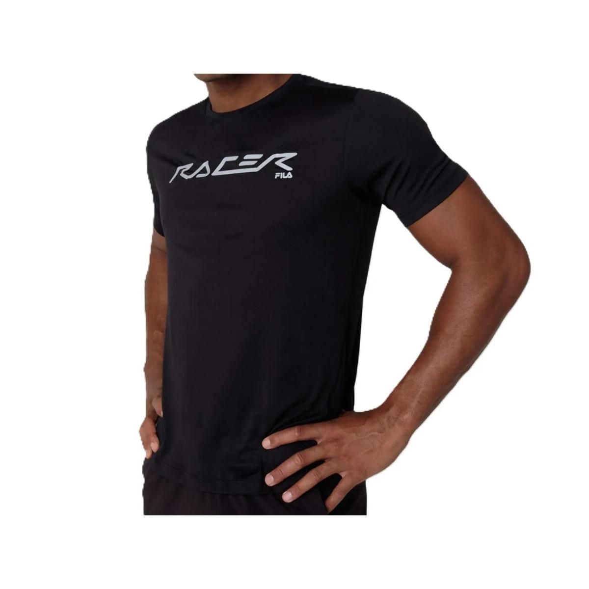FILA - Polera Fila Run Reflective  Hombre Negro