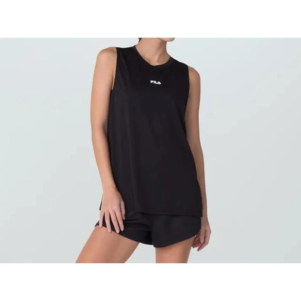 FILA - Polera Fila Future Sports S/M Mujer Negro