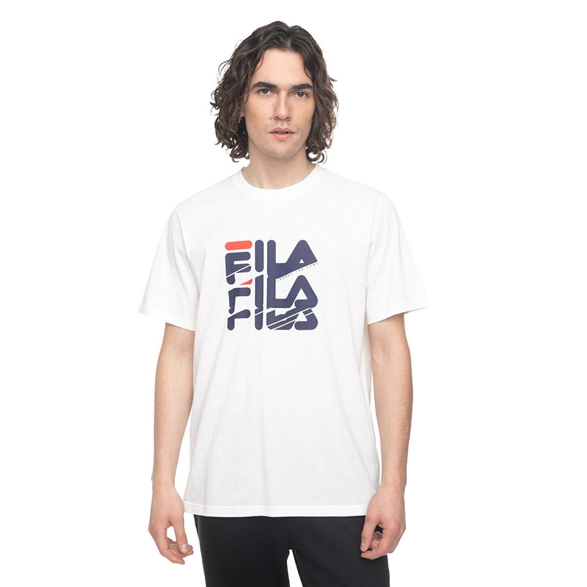 FILA - Polera Fila Classic Big Logo Hombre Blanco