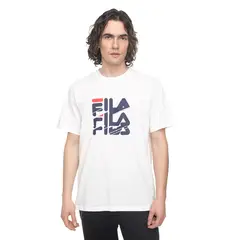 FILA - Polera Classic Big Logo Hombre Blanco