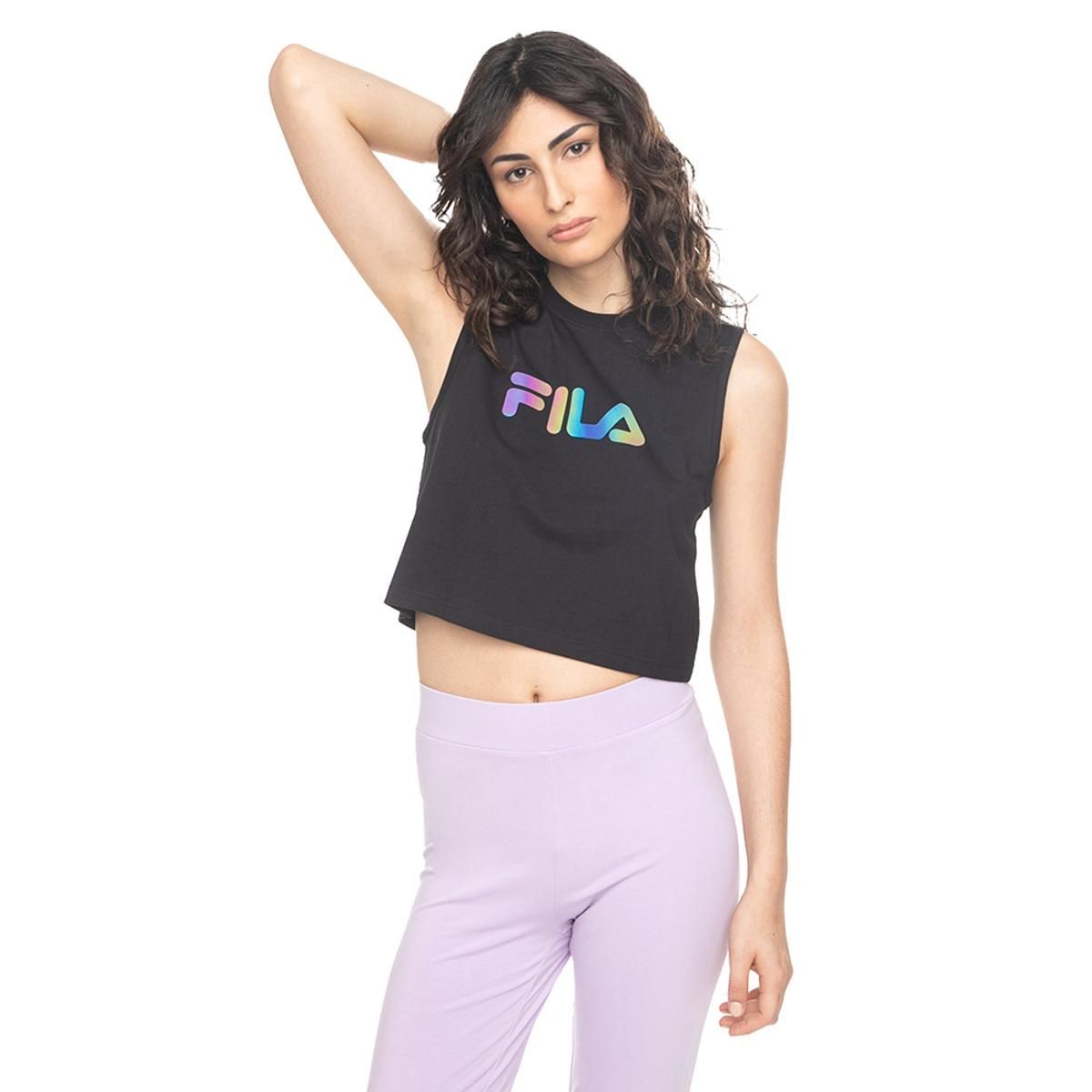 FILA - Polera Fila Letter I S/M Mujer Negro