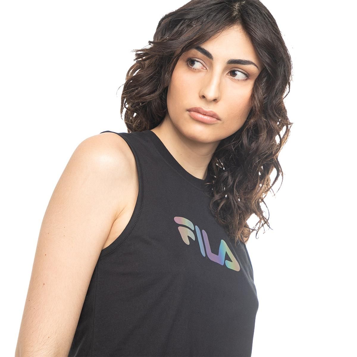 FILA - Polera Fila Letter I S/M Mujer Negro