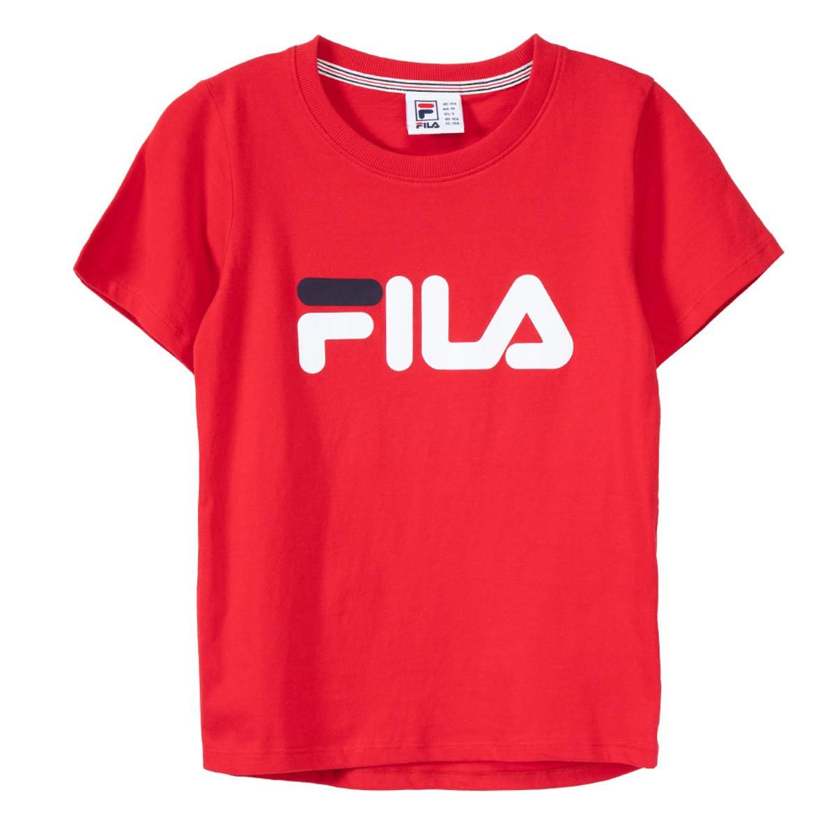 FILA - Polera Fila Letter Premium Niños Rojo