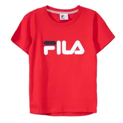 FILA - Polera Letter Premium Niños Rojo