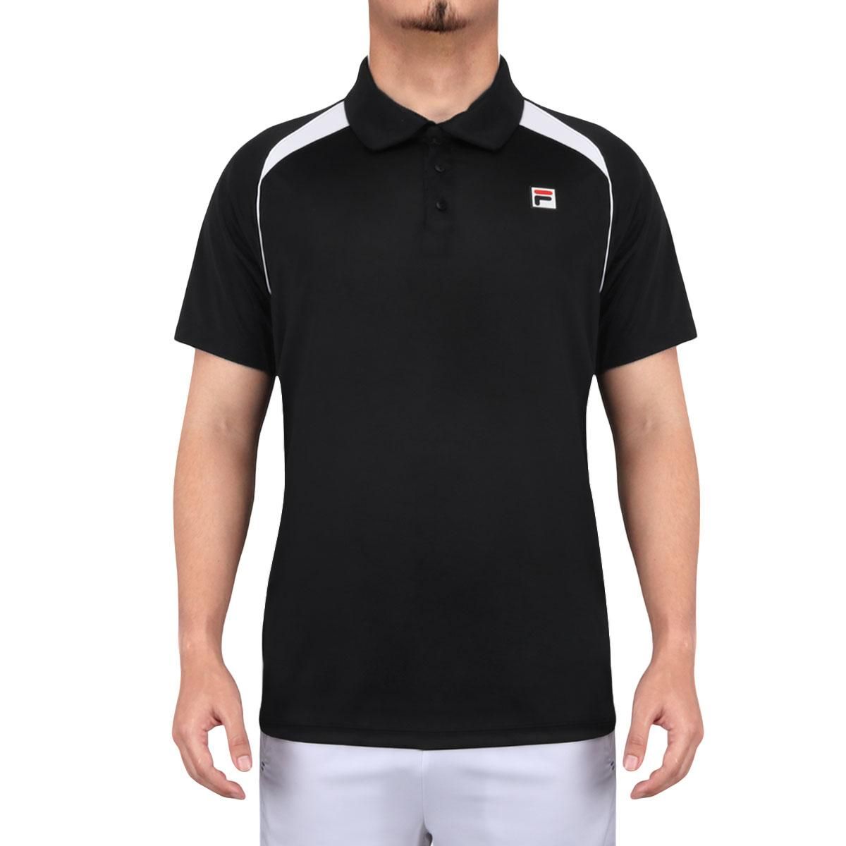 FILA - Polera Polo Tenis Fila Line II Hombre Negro