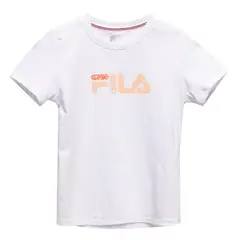 FILA - Polera Letter Fun Niños Blanco