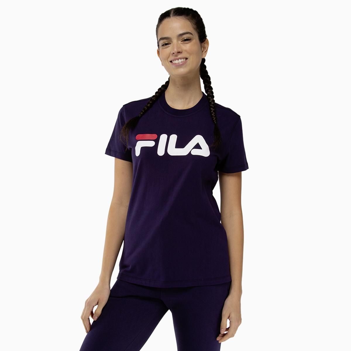 FILA - Polera Fila Letter Premium II Mujer Azul