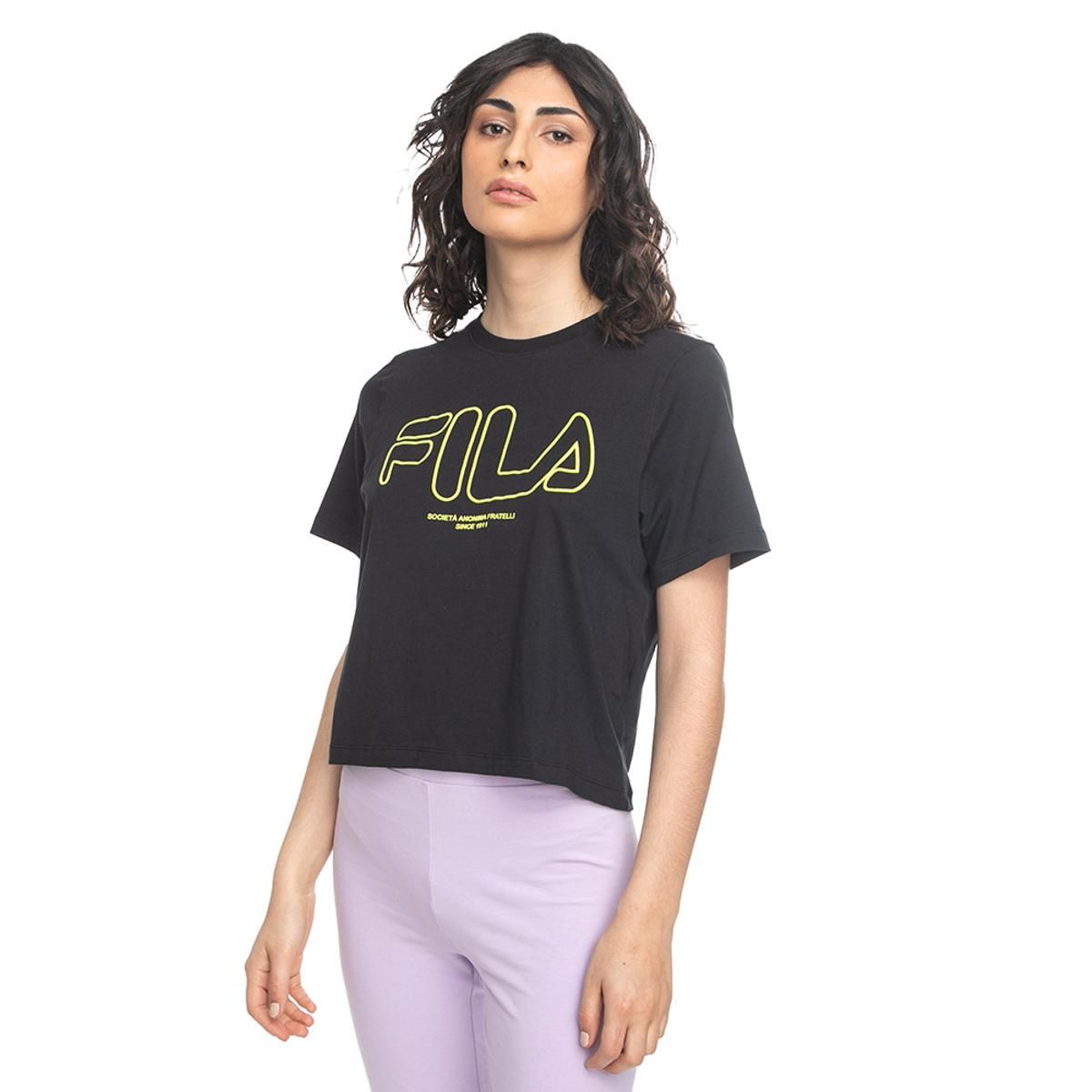 FILA - Polera Fila Street Express Print Mujer Negro