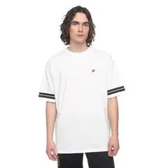 FILA - Polera Letter Oversize Hombre Blanco