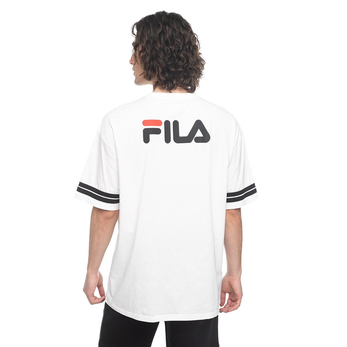 FILA - Polera Fila Letter Oversize Hombre Blanco